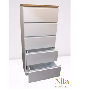 Mueble Sinfonier 5 cajones con tapa natural