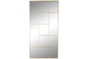 Espejo Rectangular Hierro Cristal Dorado