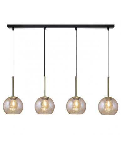 Lámpara colgante 4 luces de la Colección Cacela. Fabricada en metal